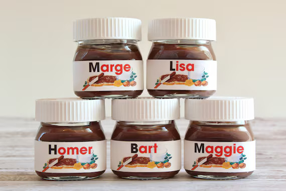 Personalized Mini Nutella Jar Favours Wedding Baptism Baby Shower Bridal Place Cards Valentine's ... | Etsy (US)