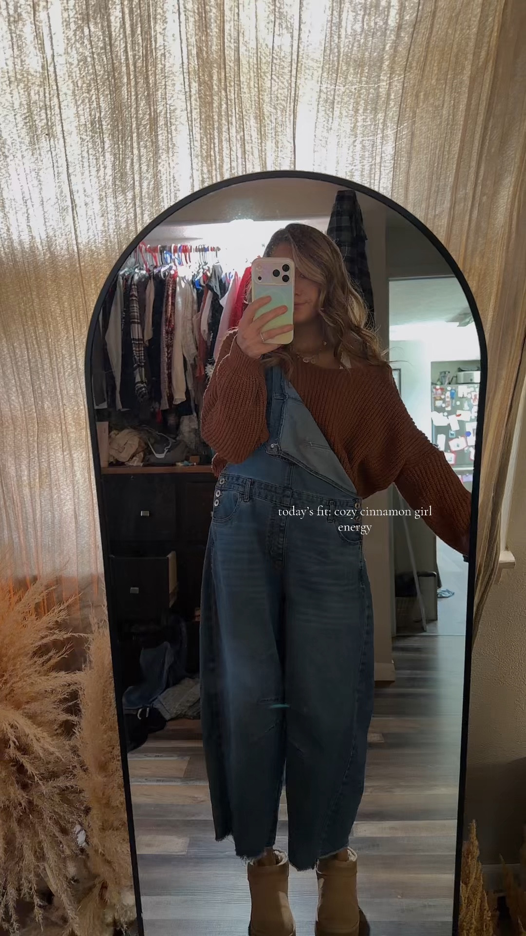 Cozy girl OOTD 🤎
Barrel jean overalls styled with a burnt orange sweater and platform Uggs. The easiest comfy outfit that still feels put together.

#LTKootd #LTKgrwm #LTKSpringSale