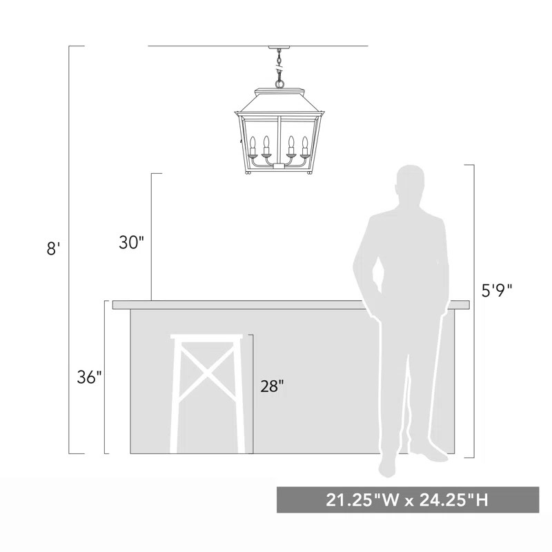 Aimee-Grace 4 - Light Dimmable Lantern Geometric Chandelier | Wayfair North America
