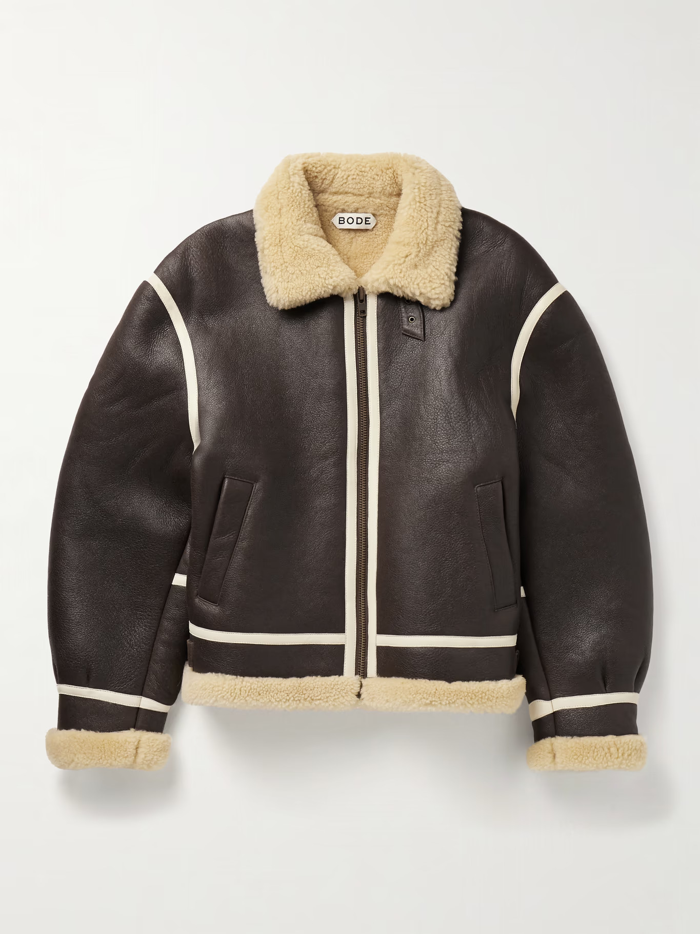 Leather-Trimmed Shearling Jacket | Mr Porter (US & CA)