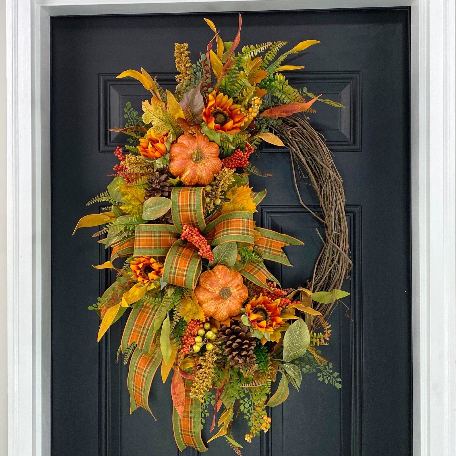 Extra Large Fall Wreaths for Front Door Designer Fall Wreath - Etsy | Etsy (US)