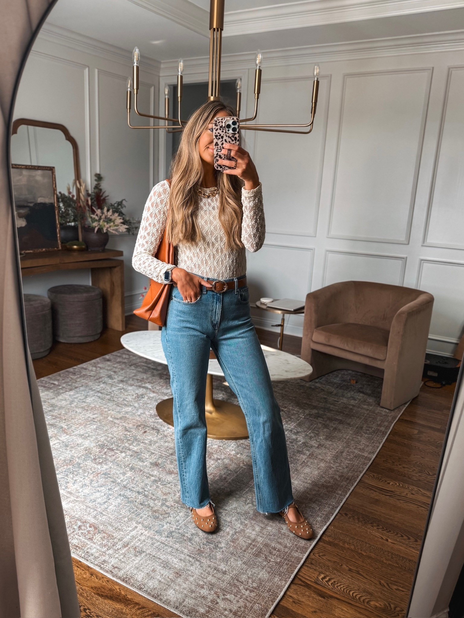 A cute fall outfit idea! Use code AFLTK for an extra 25% off the jeans! The lace detail of this top from Target would be so fun for a date night outfit and layered under a jacket!

#LTKStyleTip #LTKSeasonal #LTKTall