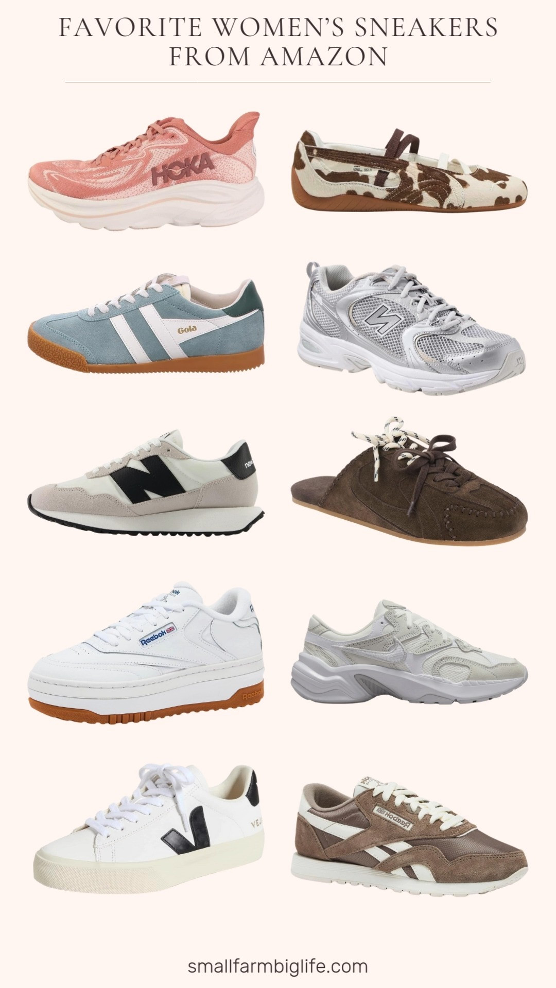 Favorite Women’s Sneakers From Amazon 👟✨
A roundup of the cutest and comfiest pairs: New Balance 237 V1, Gola Elan, Nike AL8, New Balance 530, sneaker mules, and PUMA Speedcat Ballet slips. Plus classics like Reebok Club C Extra Platforms, HOKA Clifton 10, Veja Campo, and Reebok Classic Nylon. These are your new go to lineup for everyday style! 

 #LTKGiftGuide #LTKActive #LTKSaleAlert