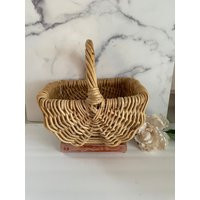 Wicker Basket, Small Light Gathering Basket, Harvest Woven Shopping Garden Basket | Etsy (US)