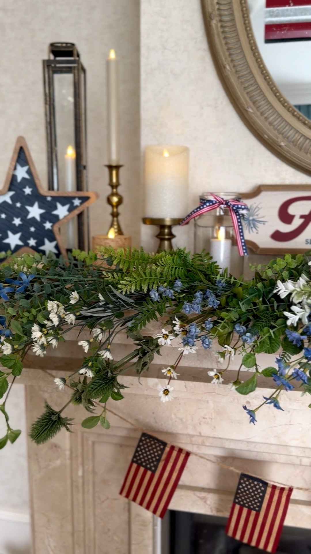 Memorial Day, Fourth of July home decor, American flag decorations, summer home decor, living room mantel 

#LTKSaleAlert #LTKHome #LTKSeasonal