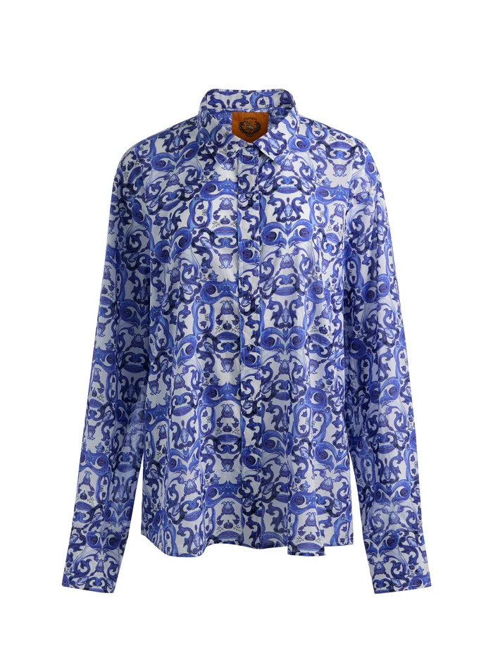 A+O X CONIGLIO PALM BEACH BUTTON DOWN | Alice + Olivia