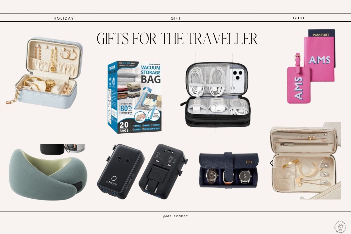 Holiday gift guide for the traveler with travel necessities 

#LTKTravel #LTKGiftGuide