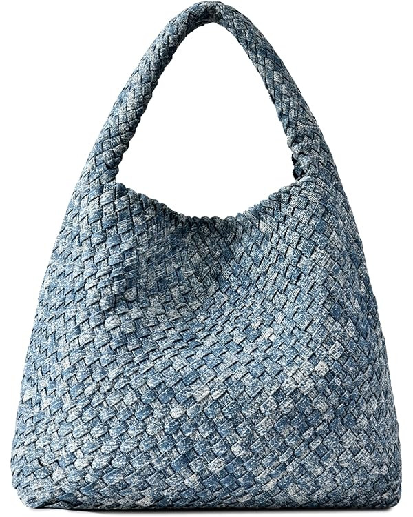 Woven Bag Purses and Handbags, Woven Vegan Leather Bag For Women, Woven Tote Bag Shoulder Bag Top... | Amazon (US)