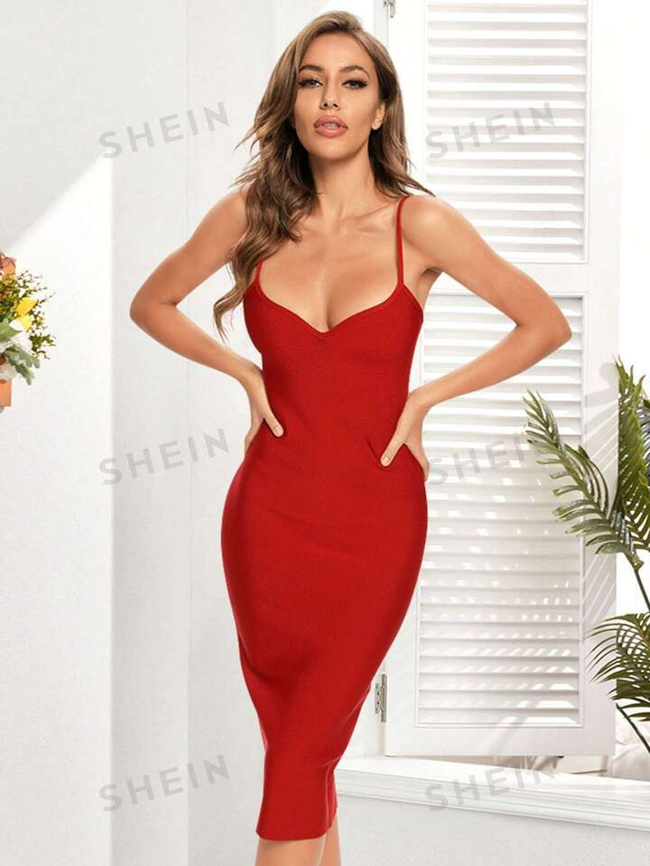 Solid Cami Bandage Dress | SHEIN