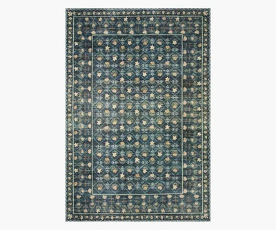 Eden Lattice Power Loomed Rug - Indigo | Rifle Paper Co.