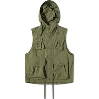 Engineered Garments Men's Ripstop Field Vest in Olive, Size Medium | END. Clothing | End Clothing (US & RoW)