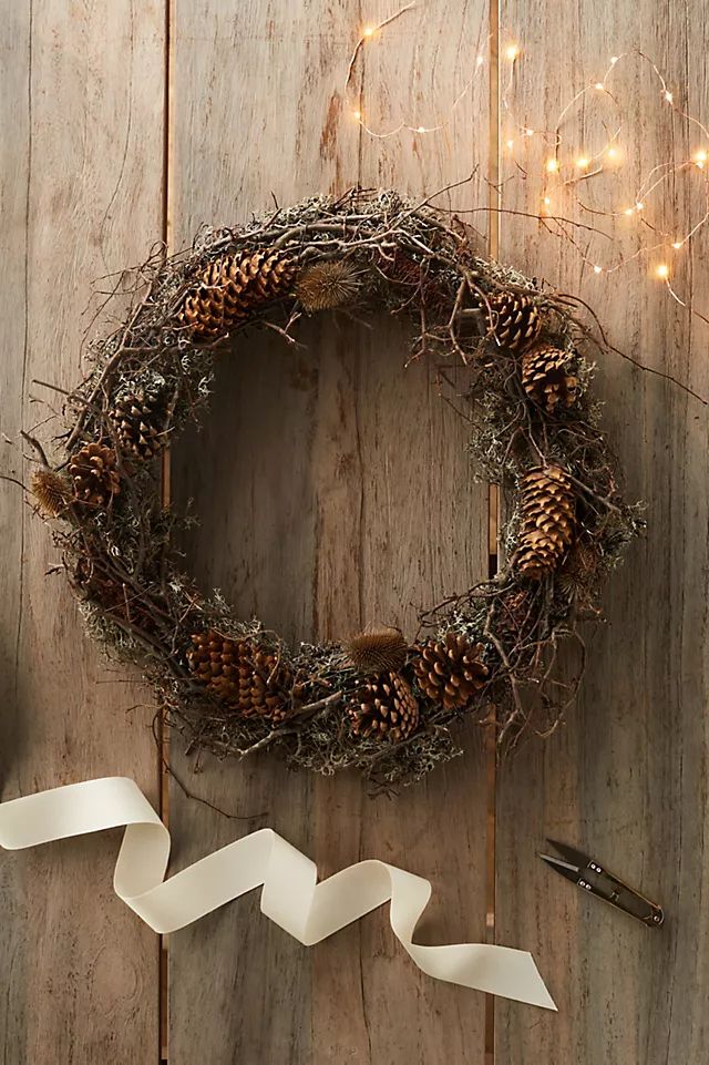 Preserved Pinecone Wreath | Anthropologie (US)