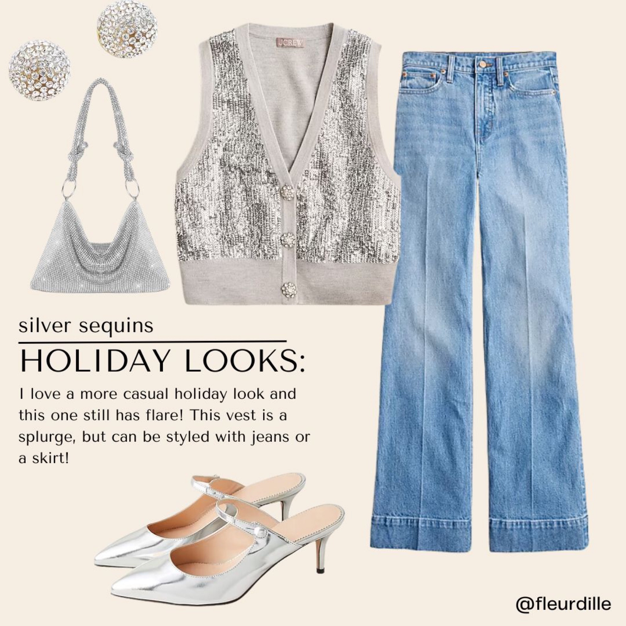 Silver shimmer for the holidays! Size down one in the top. 

#LTKHoliday #LTKparties #LTKSeasonal