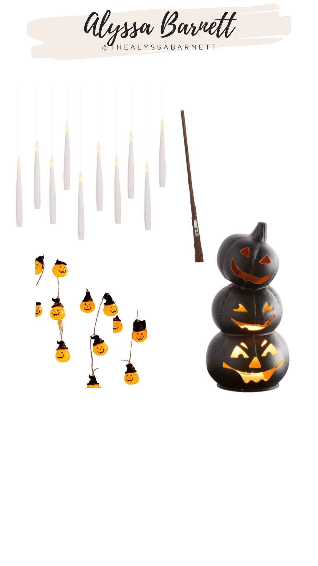 World Market - new Halloween decor - floating candles, jack o lanterns and string lights 

#LTKBump