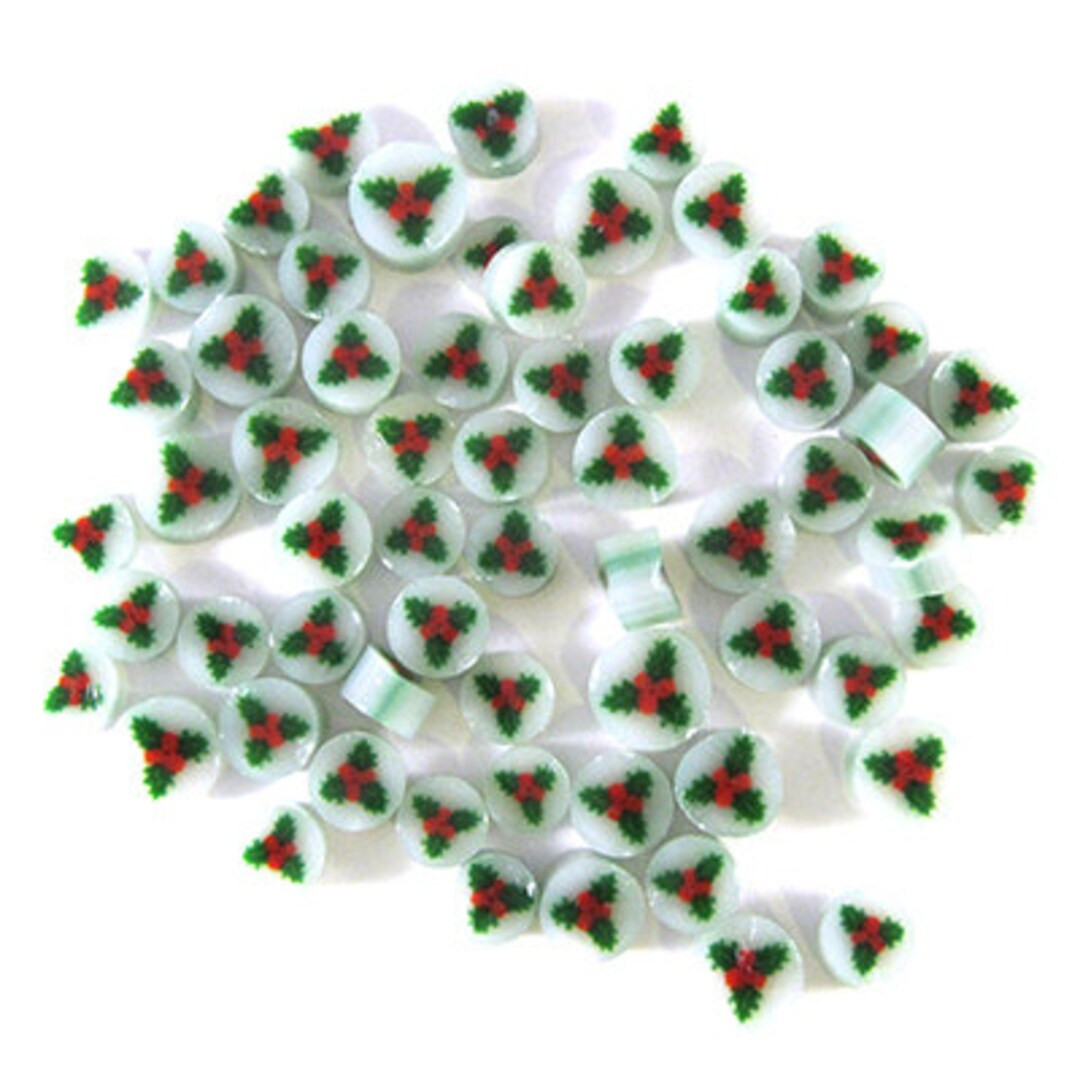 Holly Murrine, 0.5 oz Precut, 96 COE Fusable Glass Murrini Millefiori - 43101-96 | Etsy (US)