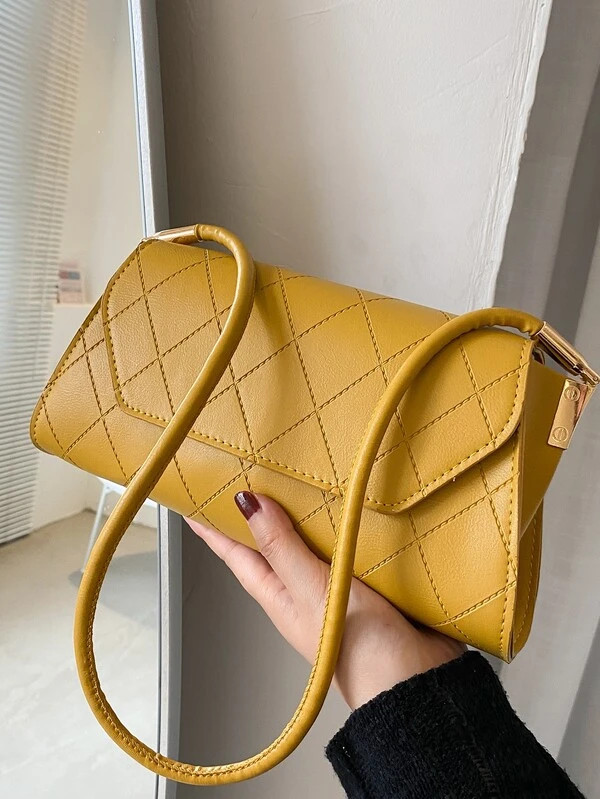 Minimalist Quilted Shoulder Bag | SHEIN