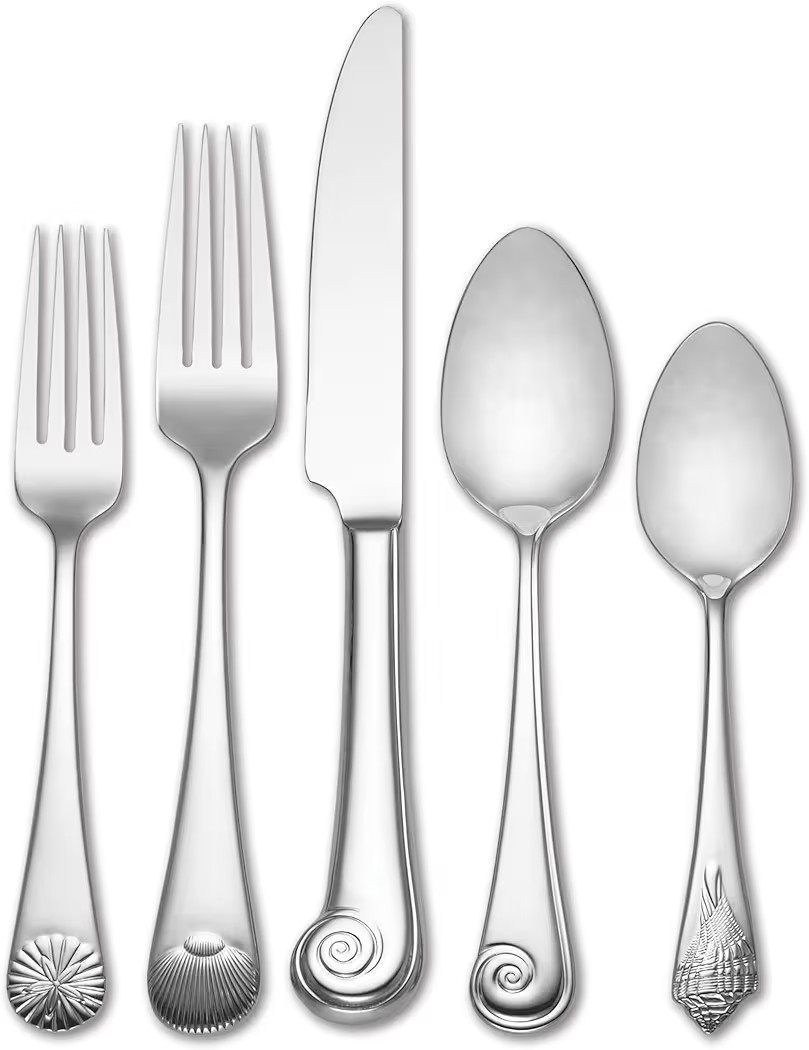Reed & Barton Seashell 5Pc Flatware Place Setting, 5 Piece, Silver | Amazon (US)