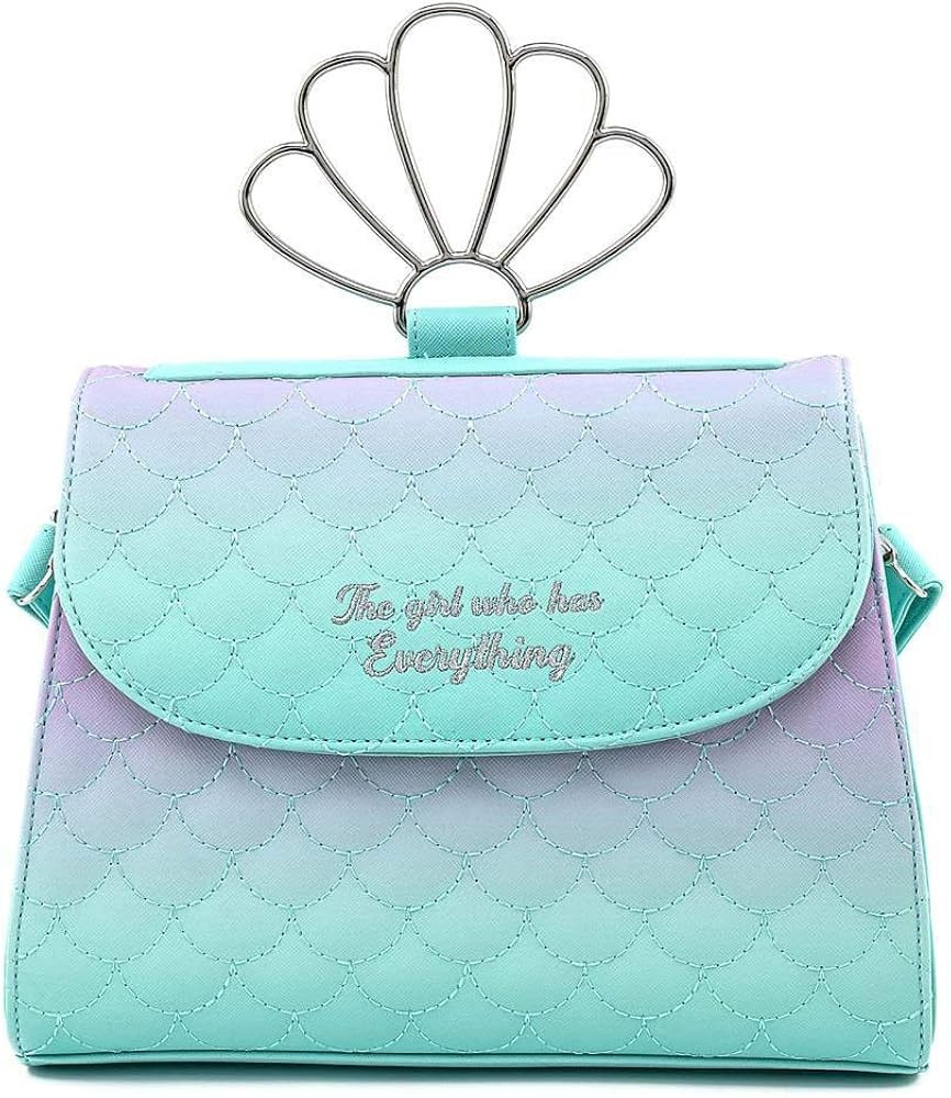 Loungefly Little Mermaid Ombre Scales Shell Handle Crossbody | Amazon (US)