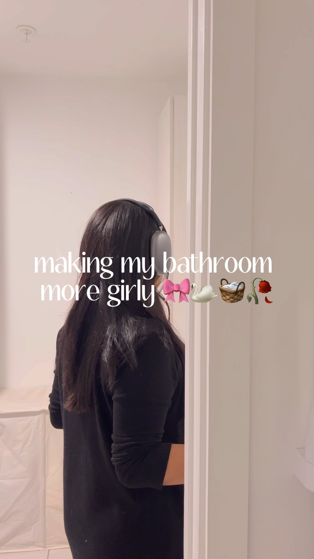 the feminine urge to put bows on everything 🖤 
bathroom decor | home decor 


#LTKHome #LTKFindsUnder50 #LTKVideo