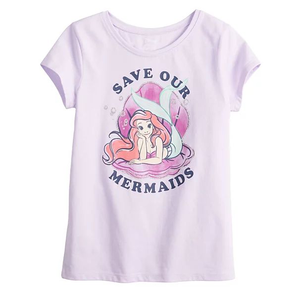 Disney's The Little Mermaid Ariel Girls 4-12 "Save Our Mermaids" Graphic Tee by Jumping Beans® | Kohl's