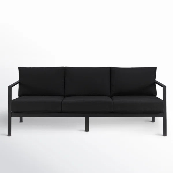 Armando 75” Aluminum Outdoor Sofa with Sunbrella Cushions | AllModern