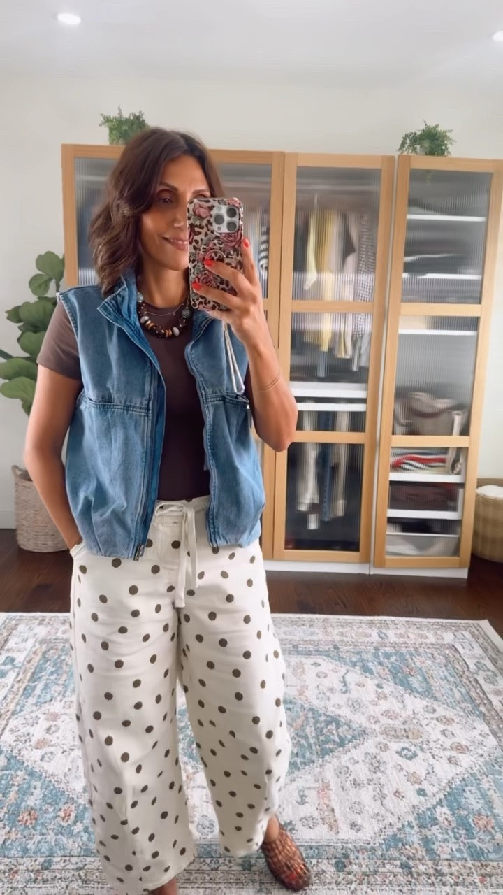 Amazon vest and polka dot barrel pants size small

#LTKootd #LTKmomlife #LTKOver40