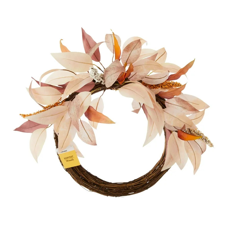 Harvest Brown Eucalyptus Wreath, 18 in, by Way To Celebrate | Walmart (US)