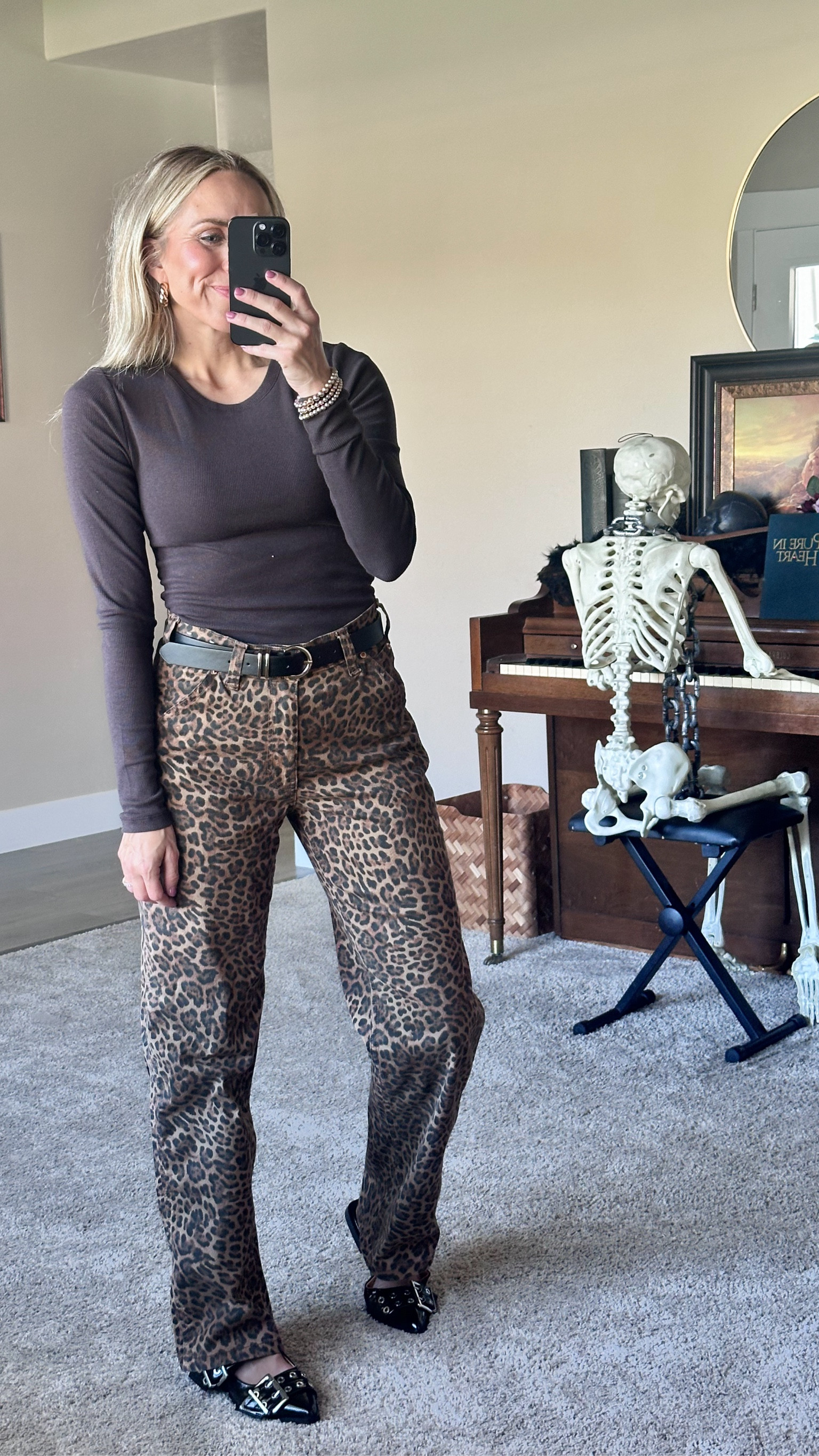 The perfect fall outfit! These leopard pants are a DREAM. 

Top is the perfect ribbed tee. Shoes are a fantastic loom for less!

Everything is true to size. 

#LTKStyleTip #LTKSeasonal #LTKFindsUnder100