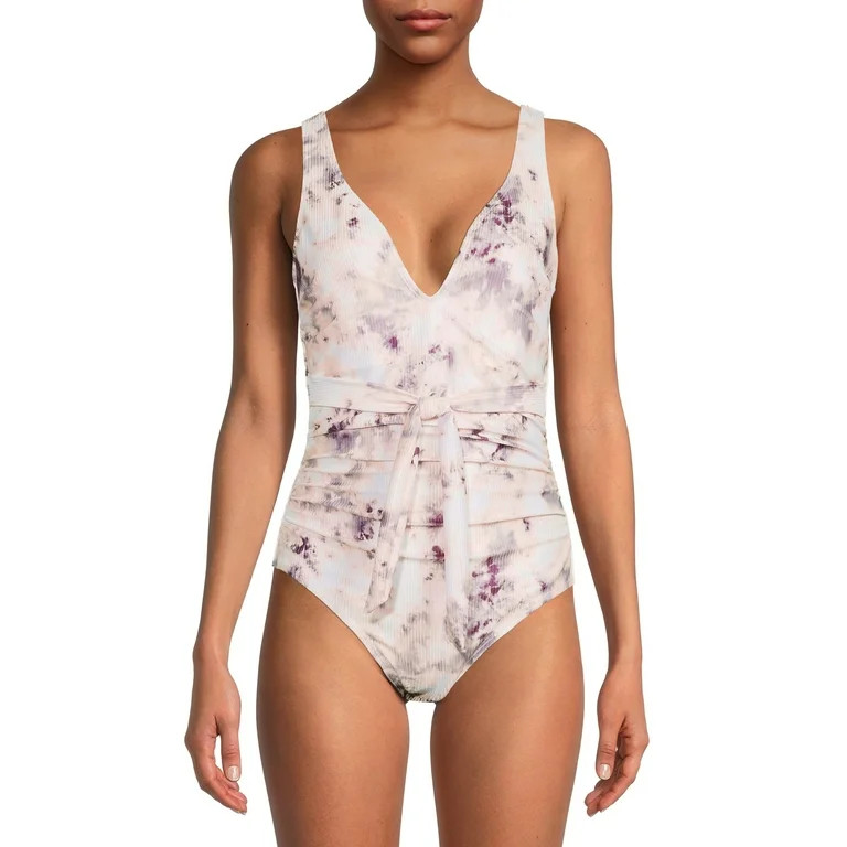 Time and Tru Women's Static Tie Dye One Piece Swimsuit | Walmart (US)