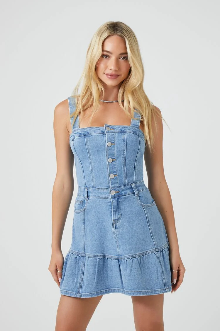 Denim Fit & Flare Mini Dress | Forever 21 (US)