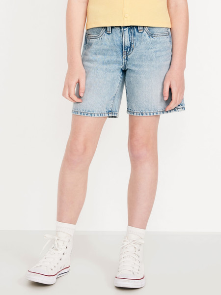 High-Waisted Jean Midi Shorts for Girls | Old Navy (US)