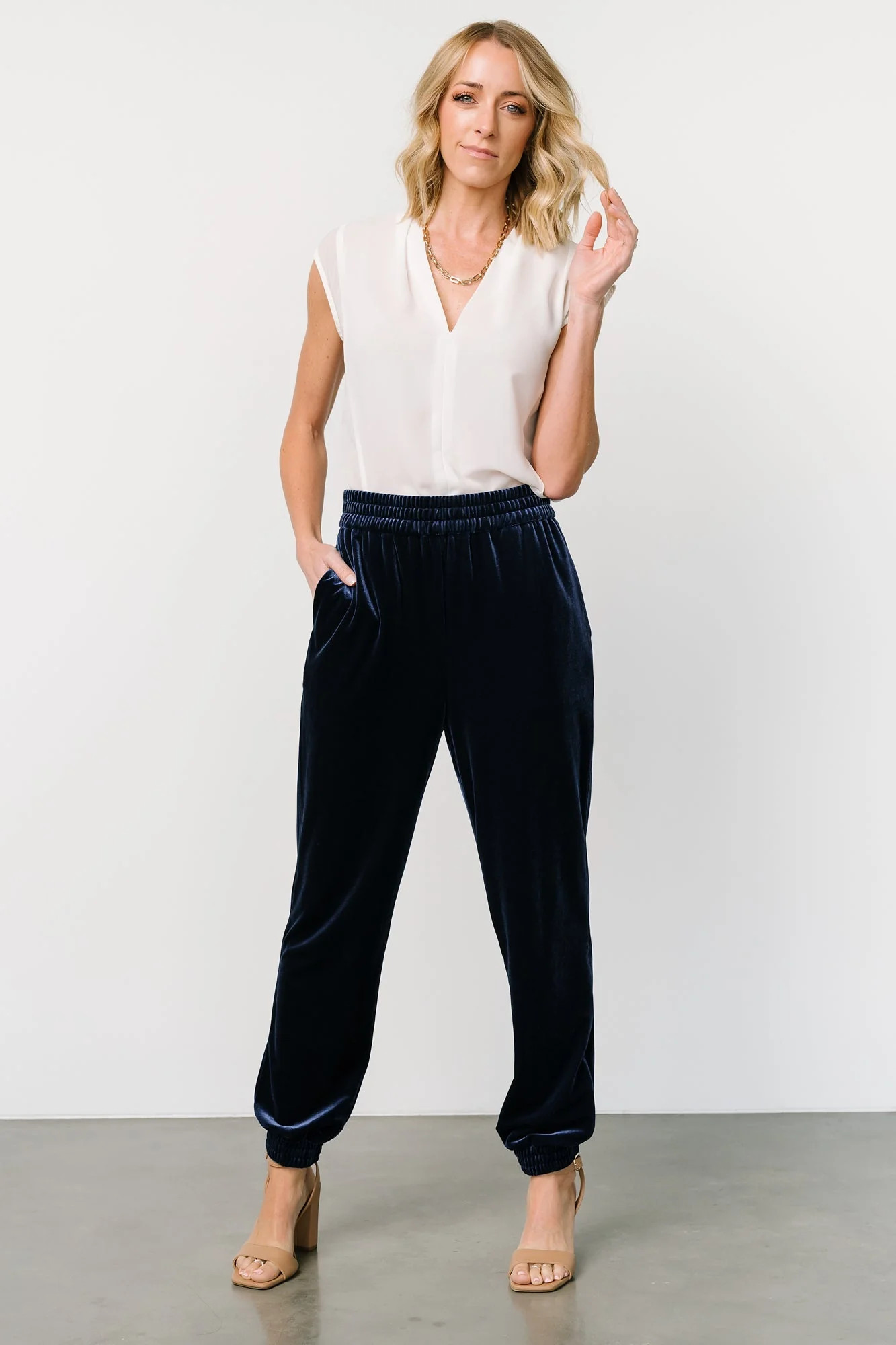 Archie Velvet Jogger Pants | Peacock | Baltic Born