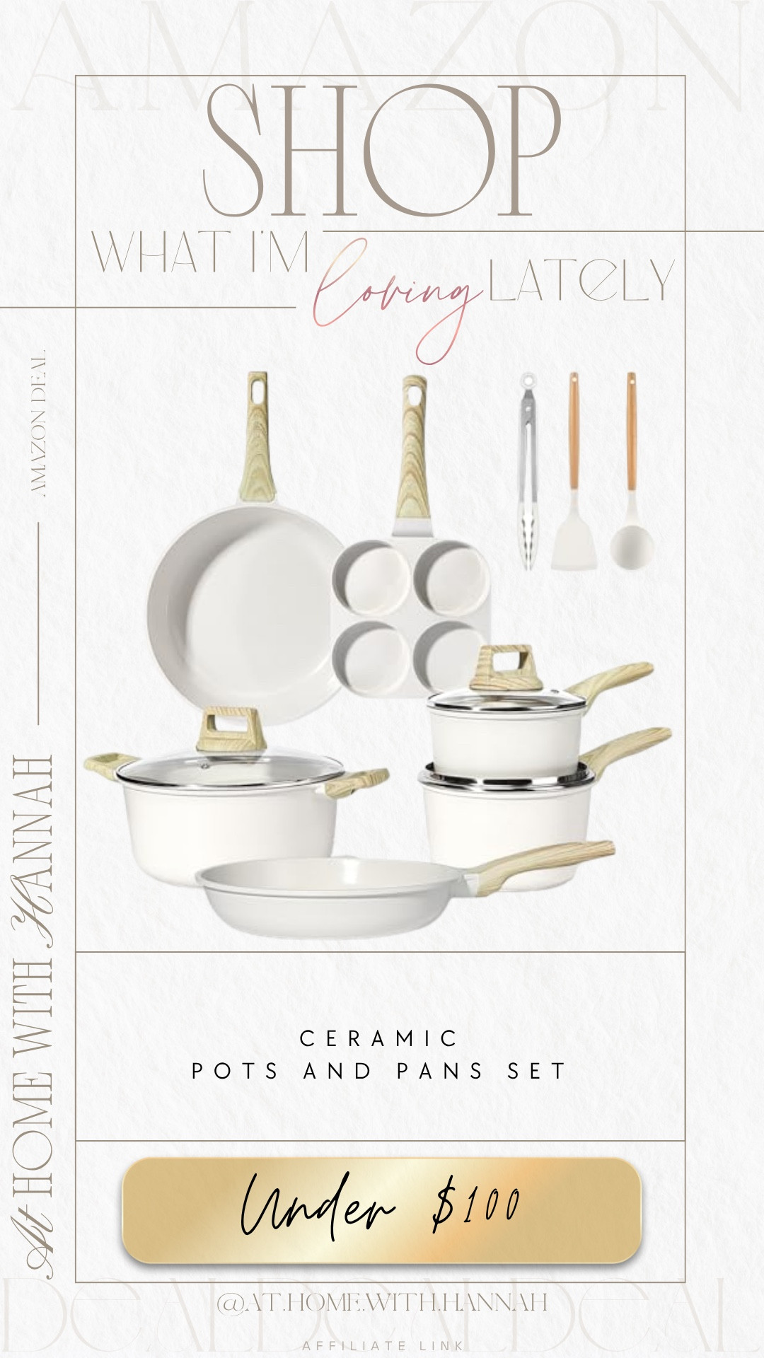 Amazon Kitchen Finds • Ceramic Cookware Set • Pots and Pans Deal

This ceramic pots and pans set is such a pretty kitchen find under $100, especially if you’re wanting a lighter, cleaner-looking cookware set that still feels practical for everyday meals.

If you’re shopping for ceramic cookware, pots and pans set, Amazon kitchen finds, neutral kitchen finds, nonstick cookware set, kitchen essentials, cooking finds, Amazon home deals, and Prime Day kitchen deals, this is a good one to check before it moves.

The soft neutral color makes it look way more expensive than the price, and it’s one of those kitchen upgrades that actually feels useful.

Everything is linked here 🤍

#AmazonKitchen #PrimeDayDeals #KitchenFinds #CookwareSet #AmazonHome #NeutralKitchen

#LTKSaleAlert #LTKHome