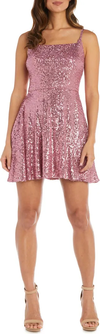 Sequin Skater Minidress | Nordstrom