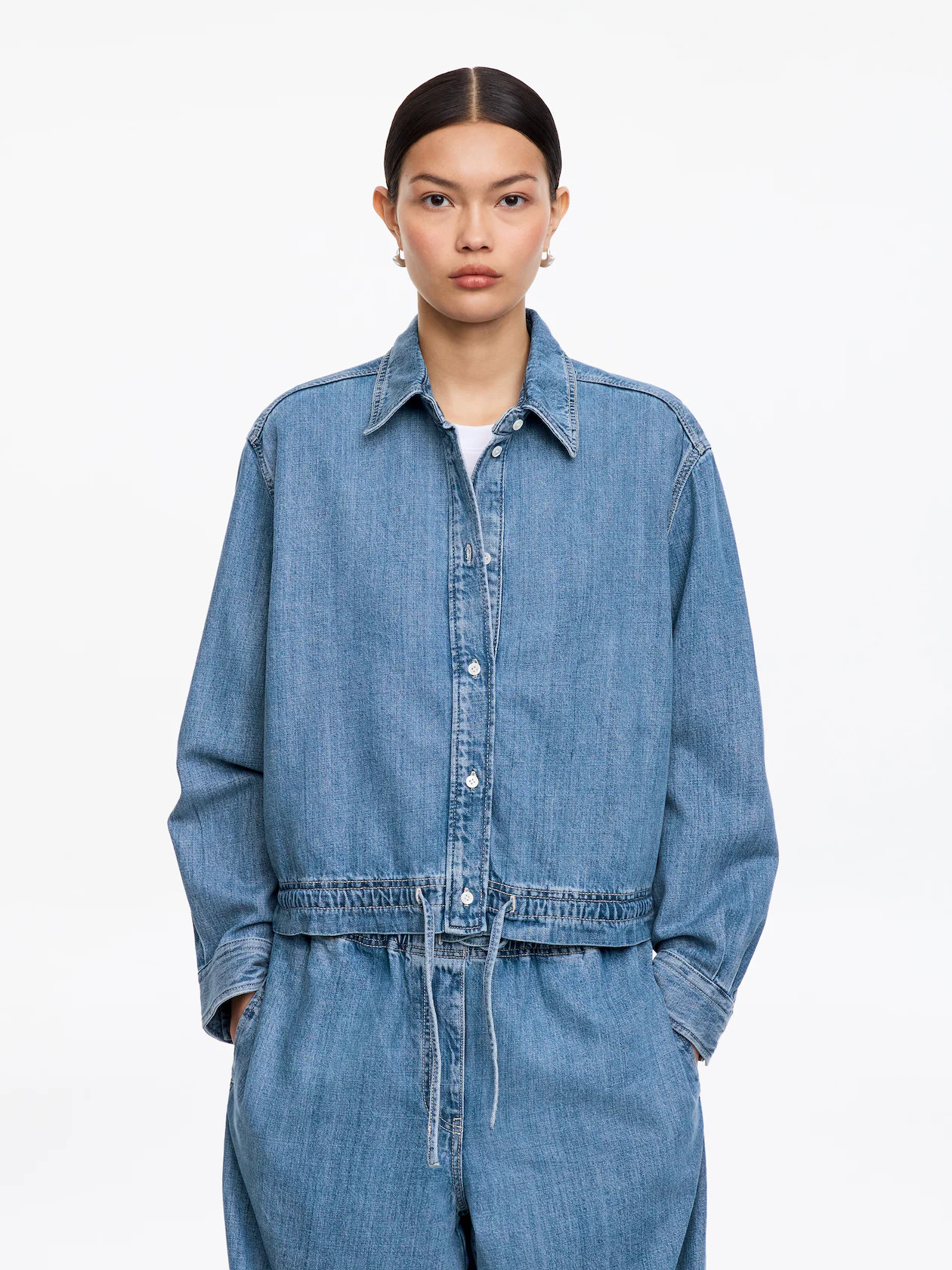 Blusa denim con cordón | H&M (FR, IT, ES, PT, BE)