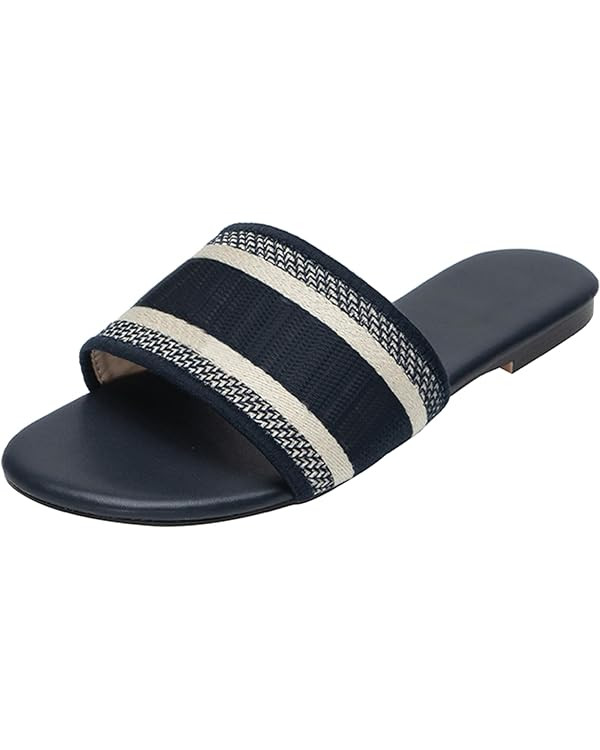 Women's Embroidered Band Sandals Open Toe Flat Sandals Summer Shoes | Amazon (US)