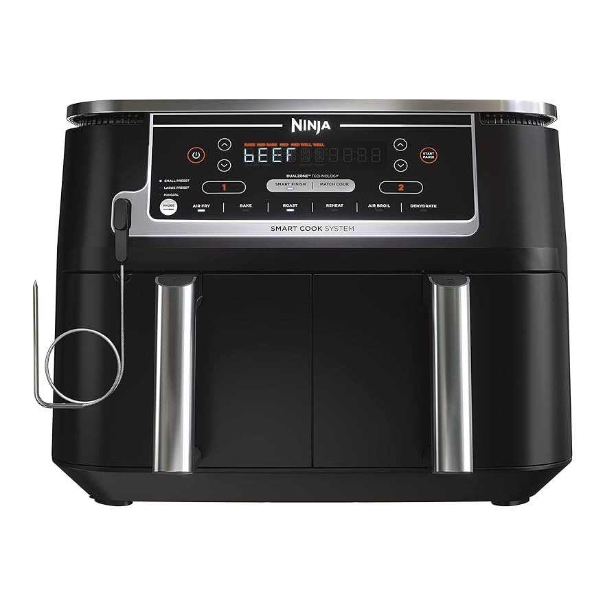 Ninja DZ550 Foodi - Freidora de aire 6 en 1 DualZone Smart XL de 10 cuartos de galón con 2 cesta... | Amazon (US)