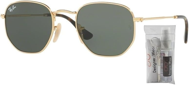 Ray-Ban RB3548N Hexagonal Sunglasses For Men For Women +BUNDLE with ACCESSORY EYEWEAR KIT | Amazon (US)