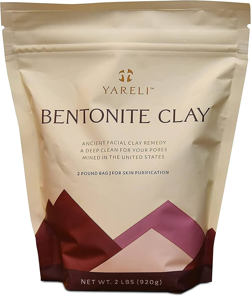 YARELI Bentonite Clay Powder Facial Mask & Detox Bath, Also Known as Indian Healing Clay 2lb (32o... | Amazon (US)