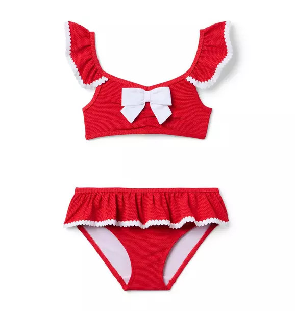 Textured Ruffle Bow 2-Piece Swimsuit | Janie and Jack