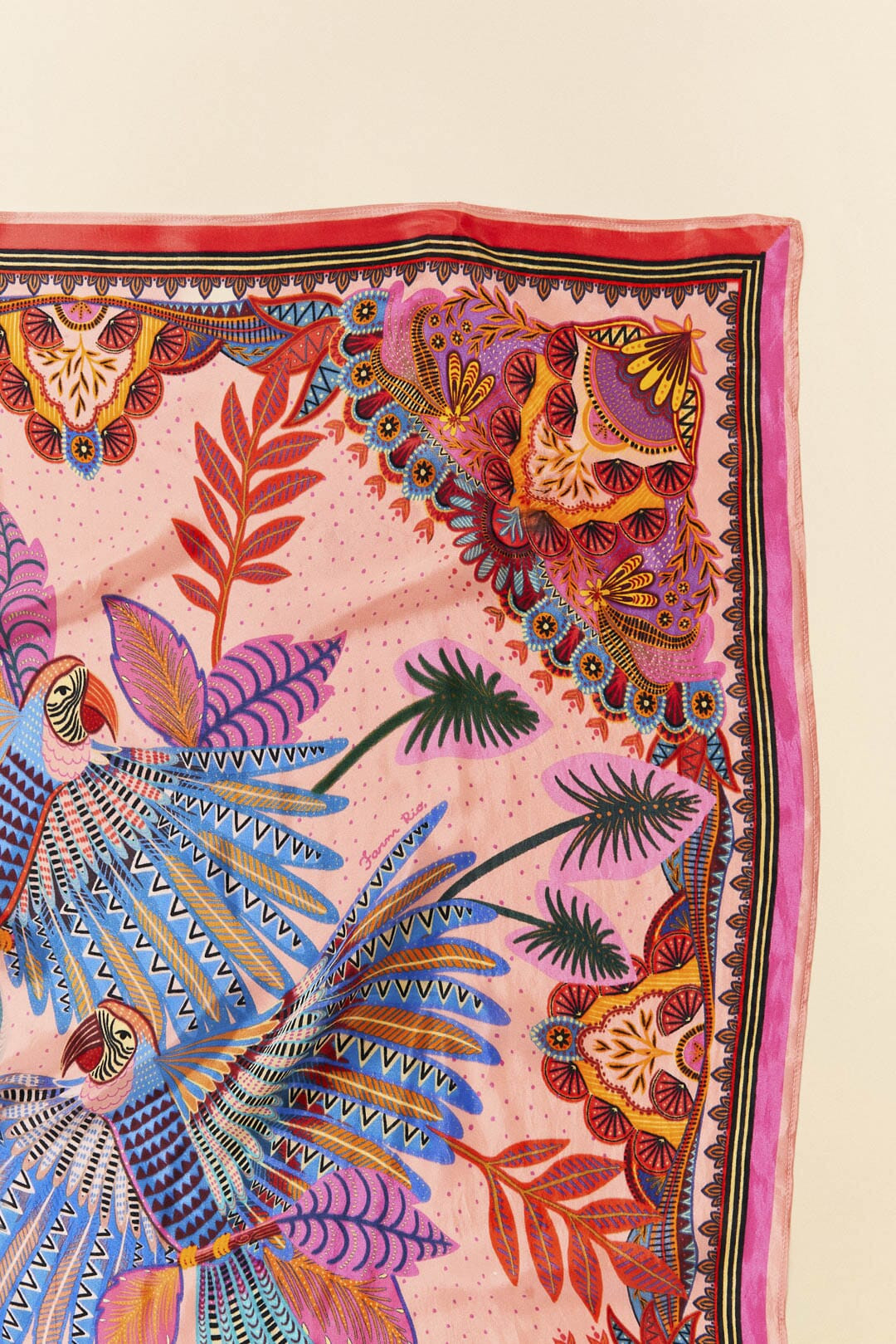 Pink Macaw Scarf | FarmRio (US)