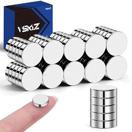 Refrigerator Magnets 50 Pcs, 10x3mm Tiny Round Disc Small Whiteboard Magnets for Crafts, DIY, Off... | Amazon (US)