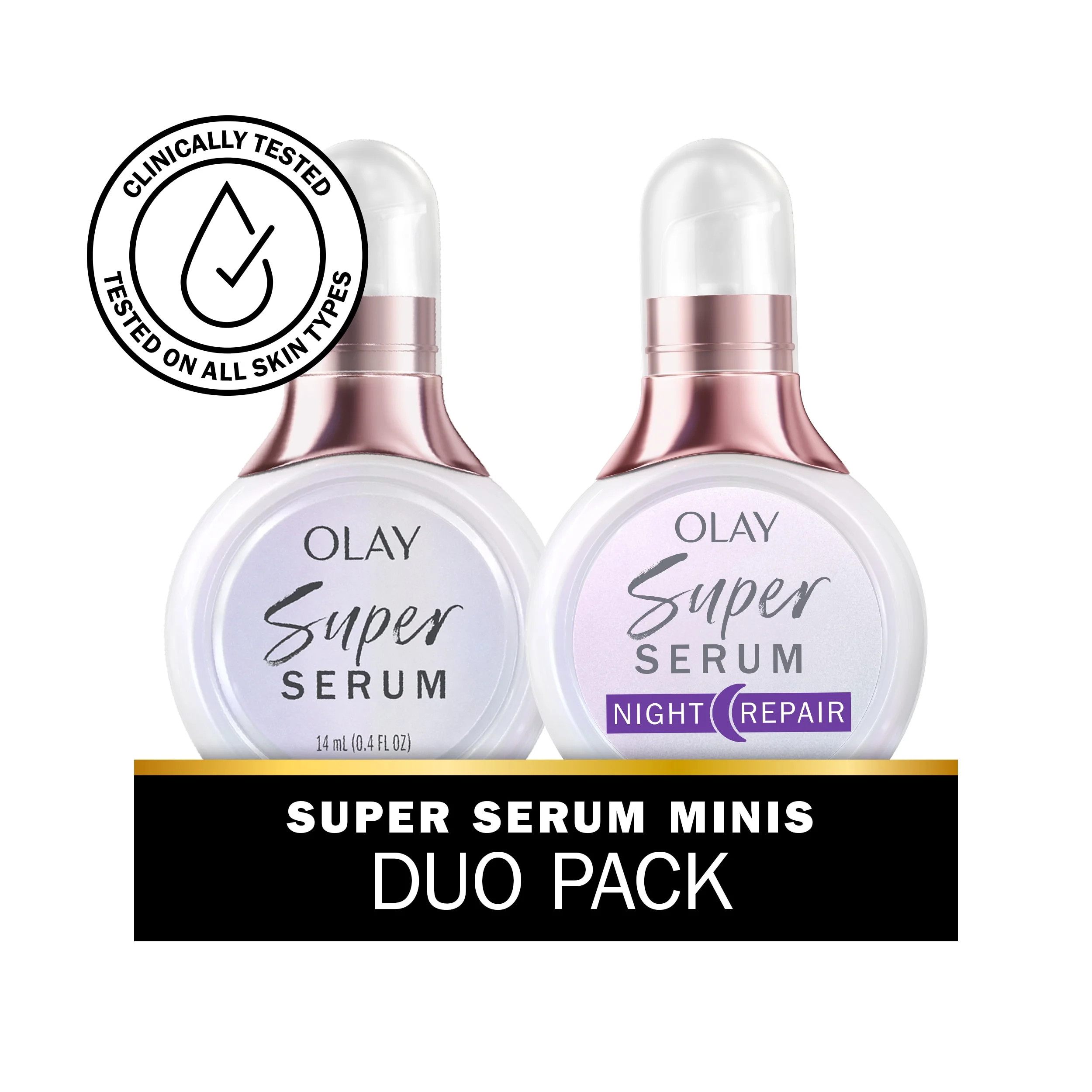 Olay Face Serum Bundle, Super Serum Day and Super Serum Night Repair, 14 ml Trial Size, Skin Care... | Walmart (US)