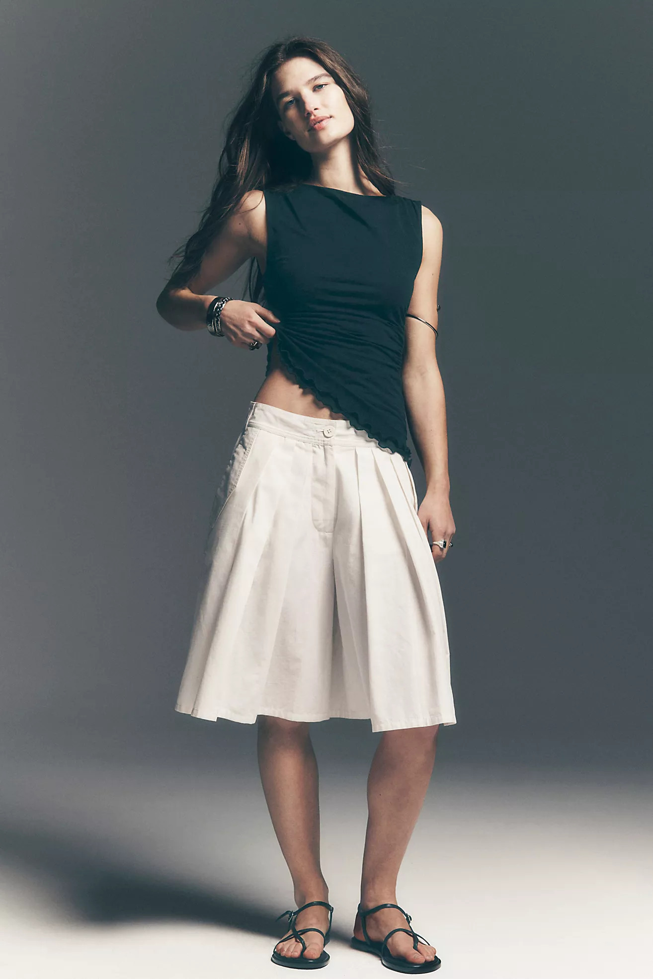 City Everly Linen Trouser Shorts | Free People (Global - UK&FR Excluded)