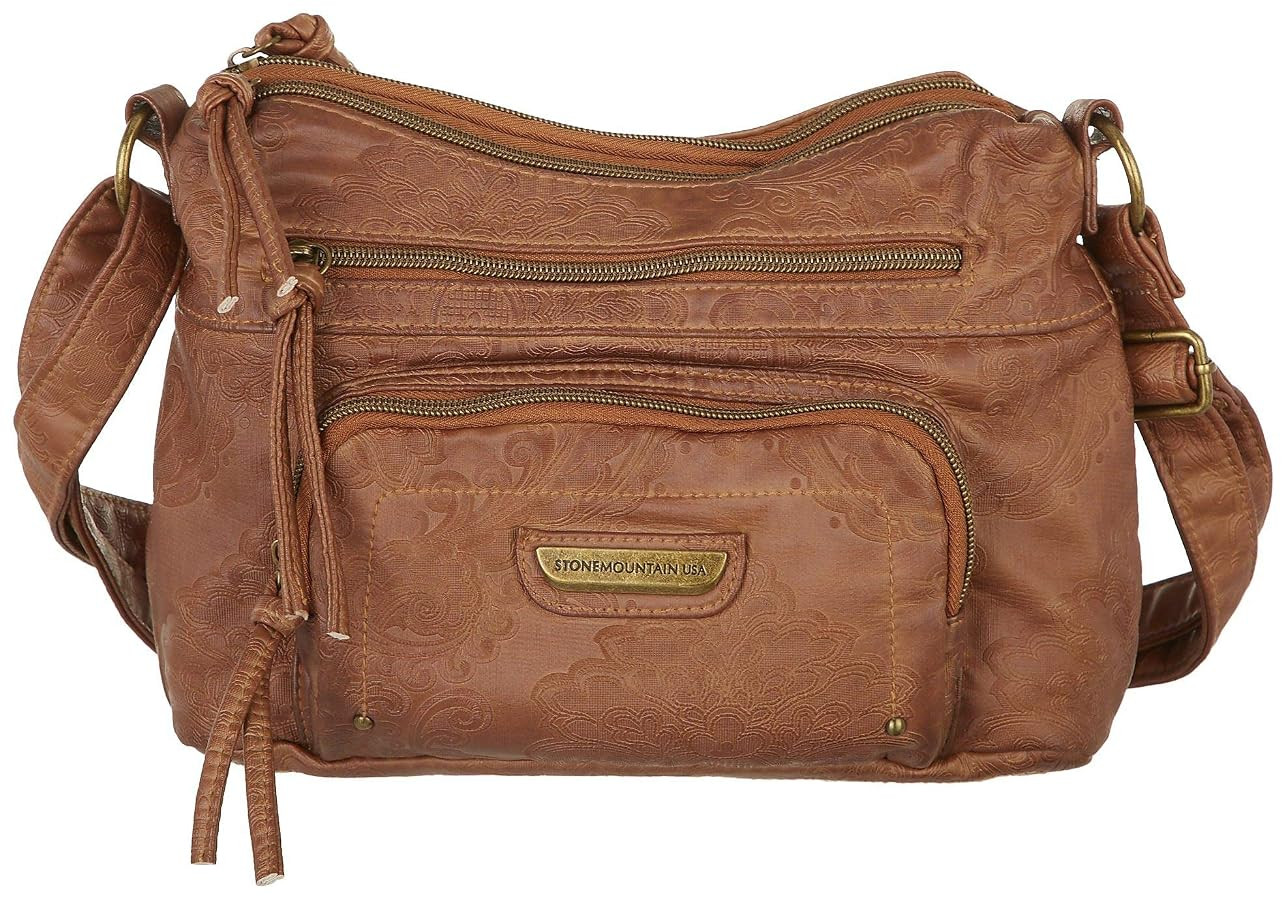 Smokey Irene Embossed Hobo Crossbody Bag One Size Brown | Amazon (US)
