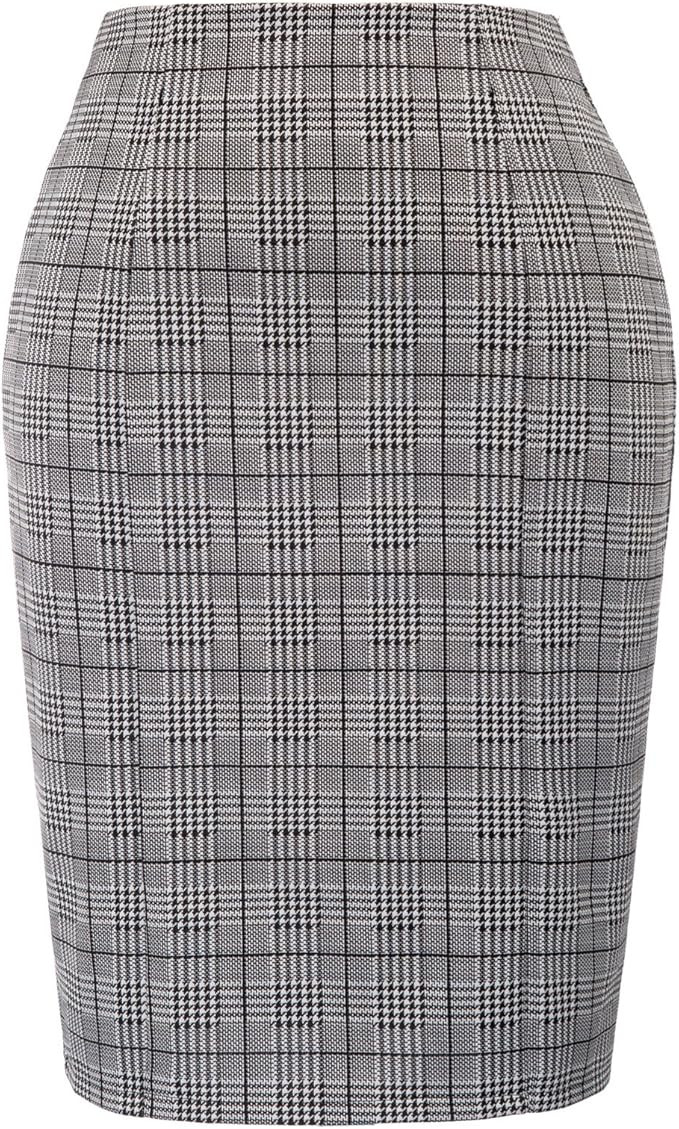 Kate Kasin Womens Elastic Waist Stretch Bodycon Business Pencil Skirt | Amazon (US)