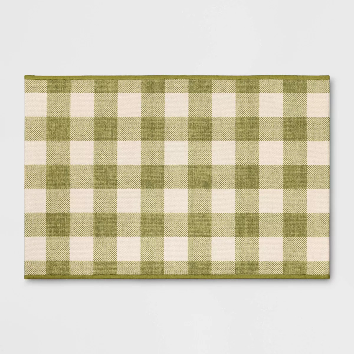 2'x3' Washable Plaid Gingham Harvest Scatter Woven Accent Rug Green - Room Essentials™ | Target
