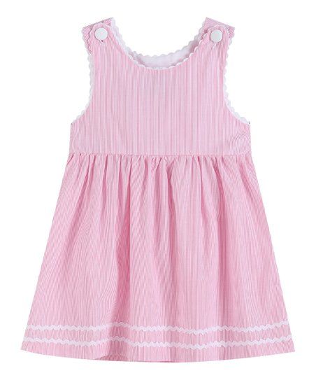 Pink & White Stripe Seersucker A-Line Dress - Infant, Toddler & Girls | Zulily