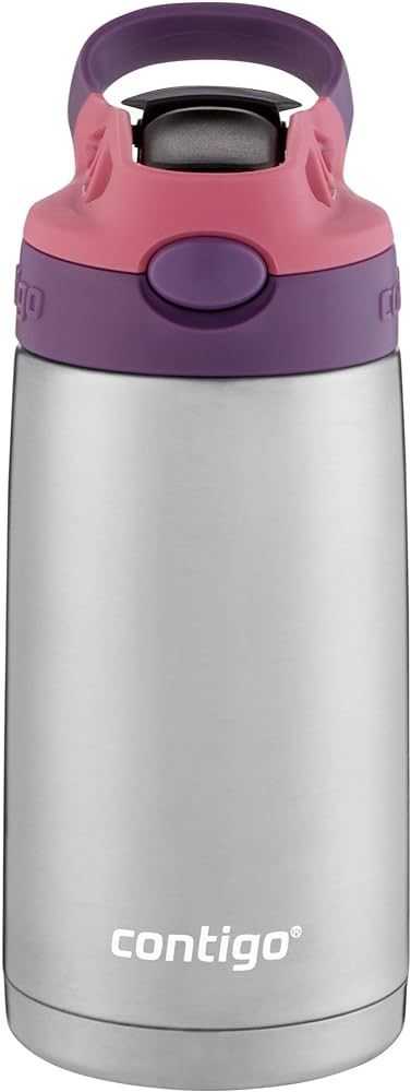 Contigo Aubrey Kids Stainless Steel Water Bottle with Spill-Proof Lid, Cleanable 13oz Kids Water ... | Amazon (US)