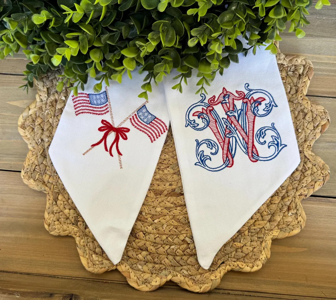 4th of July Wreath Sash, Patriotic Memorial Day Sash, USA Ribbon - Etsy | Etsy (US)